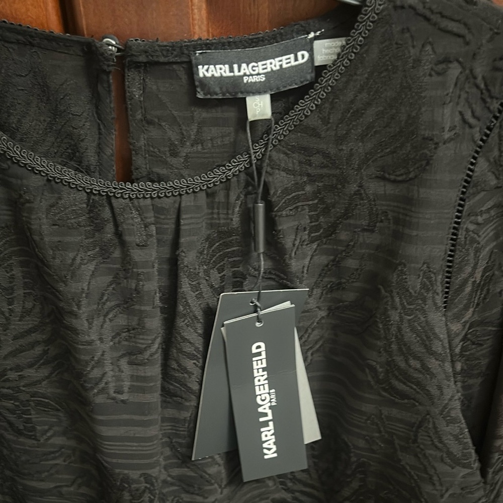 Karl Lagerfeld Paris Black Tunic NWT - Picture 4 of 9